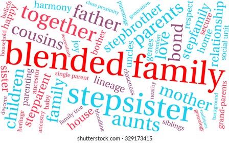 Blended Family Word Cloud On White Stock Vector (Royalty Free ...