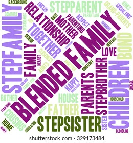 Blended Family Word Cloud On White Stock Vector (Royalty Free ...