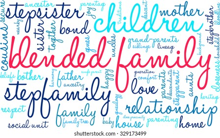 Blended Family Word Cloud On White Stock Vector (Royalty Free ...