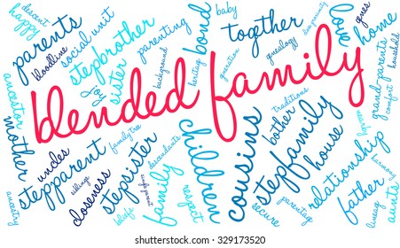 Blended Family Word Cloud On White Stock Vector (Royalty Free ...