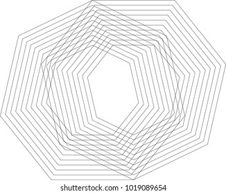 Blended Heptagon Geometric Pattern