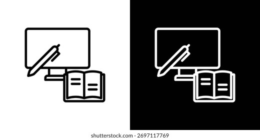 Blended learning icon Logo. Vector Illustration. EPS Illustration.