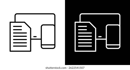 Blended learning icon outline. linear style for apps
