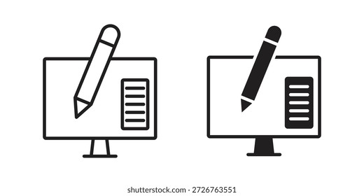 Conjunto de iconos de aprendizaje combinado. paquete de elementos de Web de logotipo mínimo.
