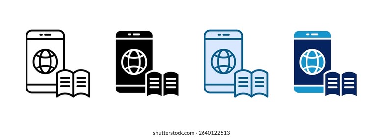 Blended Learning Icon Set Multiple Style Collection