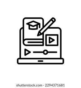 Blended Learning icon in vector. Illustration