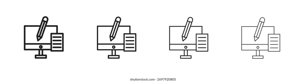 Ilustração de vetor de ícone de aprendizagem misto. Vetor editável EPS 10.