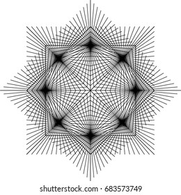 Blended Lines Abstract Pattern