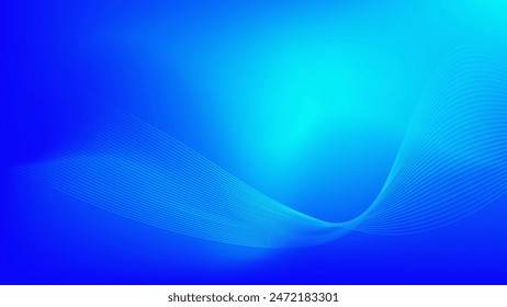 Blended lines with blue and cyan gradient mesh background nice for wallpaper or banner