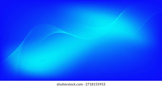 Linhas misturadas com fundo de malha gradiente azul e ciano agradável para papel de parede ou banner