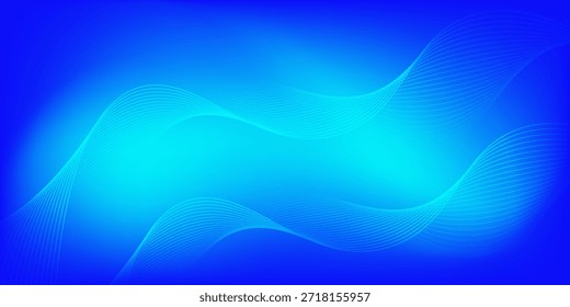 Linhas misturadas com fundo de malha gradiente azul e ciano agradável para papel de parede ou banner