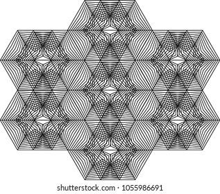 Blended Lines Geometric Pattern
