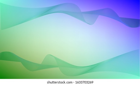 Blended lines with purple and green gradient mesh background , nice for wallpaper, banner and card