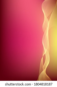 Blended lines with red yellow gradient mesh background nice for wallpaper
