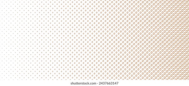 Blended orange smile flower on white for pattern and background, halftone effect.