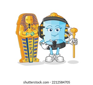 the blender ancient egypt cartoon. cartoon mascot vector
