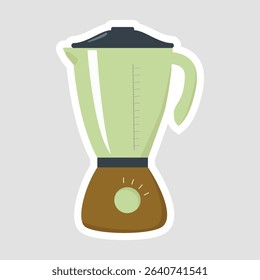 Blender Appliance Sticker. Adorable vector illustration of a kitchen blender, perfect for food, drink, and healthy lifestyle designs