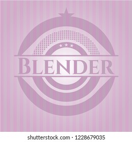 Blender badge with pink background