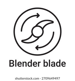 Blender blade icon. Vector line symbol for a website, product card, presentation and mobile app, packaging or instruction. Editable outline sign