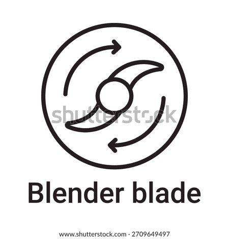 Blender blade icon. Vector line symbol for a website, product card, presentation and mobile app, packaging or instruction. Editable outline sign