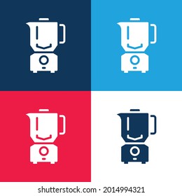 Blender blue and red four color minimal icon set