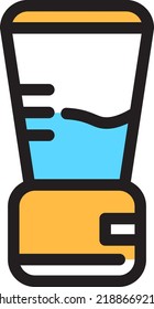 Blender color icon. Food cooking kitchen tool