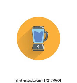 blender colorful flat icon with long shadow. blender flat icon