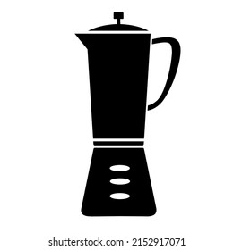 Blender for cooking with white and transparent background. Graphics vector icon logo illustrations