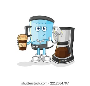 la ilustración de café para beber licor. vector de caracteres