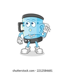 the blender eavesdropping vector. cartoon character