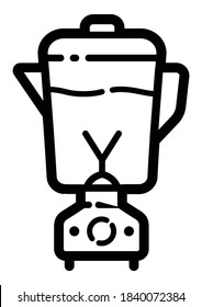 Blender Flat Icon Isolated On White Background