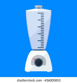 Blender flat icon with knob and graded jar