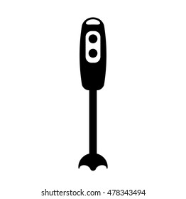 Blender flat outline monochrome icon, household kitchen appliances, vector illustration