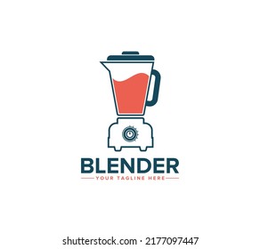 Blender fruit juice logo or icon design on white background, Vector illustration.