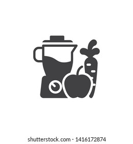 Blender and fruit juice vector icon. Fresh cocktail filled flat sign for mobile concept and web design. Fruit Juice Mixer glyph icon. Diet food symbol, logo illustration. Vector graphics