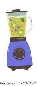 Ilustración del vector Smoothie Fruity Blender