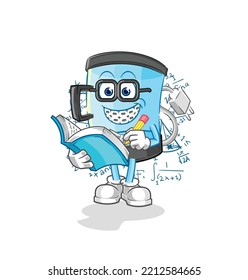 the blender geek cartoon. cartoon mascot vector