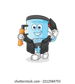 the blender graduation vector. cartoon character