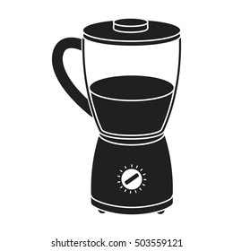 Blender icon in black style isolated on white background. Household appliance symbol stock vector illustration.