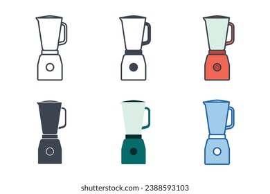 Blender icon collection with different styles. Blender, juicer icon symbol vector illustration isolated on white background