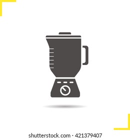 Blender icon. Drop shadow silhouette symbol. Mixer. Vector isolated illustration