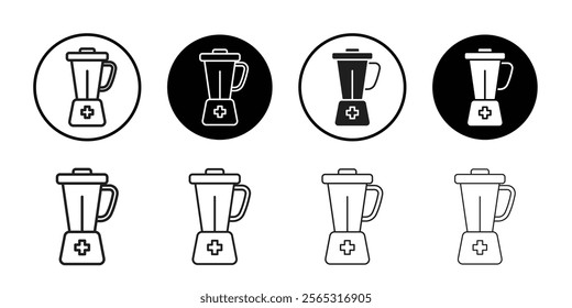 Blender icon Flat art in black and white isolated