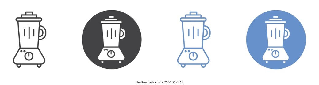Blender icon flat line symbol set.