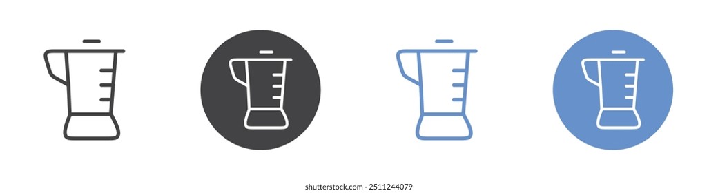 Blender icon Flat set in black and white color