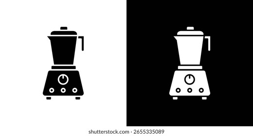 Blender icon in flat version on black and white background