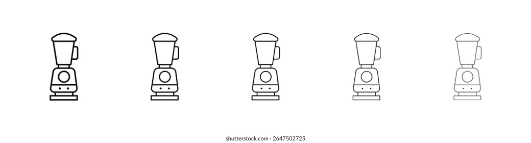 Blender icon graphic set. trendy stroke line style
