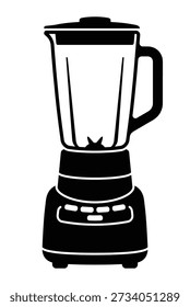 Ícone do liquidificador isolado no fundo branco. Símbolo de eletrodoméstico moderno para cozinha, preparação de alimentos, smoothies, bebidas saudáveis.