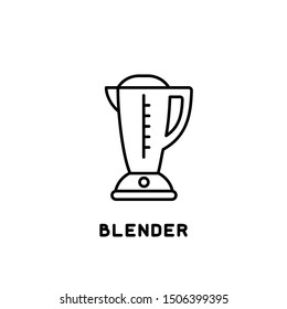 blender icon in linear style on white background
