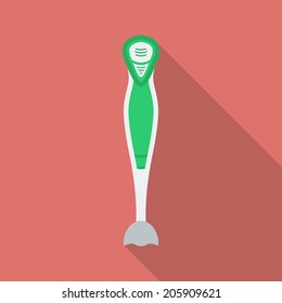 Blender icon. Modern Flat style with a long shadow
