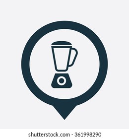 blender icon on white background map pin